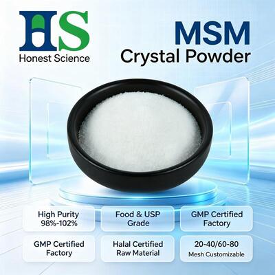 ผงคริสตัล MSM เกรดอาหาร Methylsulfonylmethane Dimethyl Sulfone